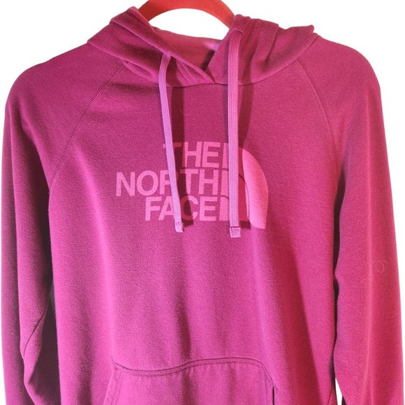 The North Face Hoodie Women's Large Pullover with Lined Hood Color: Fuschia - Picture 2 of 7